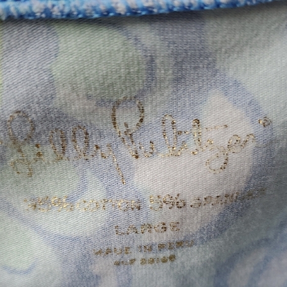Lilly Pulitzer Blue and Green Fitted Short Sleeve Tee - Picture 2 of 11